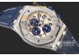 AP10082 - AP Royal Oak Chrono White/Blue Dial SS/LT - Asian 7750 28800bph 12:00sec