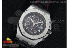 Royal Oak Offshore 2014 Black Theme Noob 1:1 Best Edition on Black Leather Strap A3126