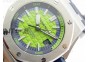 Royal Oak Offshore J 15710 Green Diver JF V7 1:1 Best Edition On Blue Rubber Strap A3120(Free XS Green Rubber Strap)