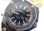 Royal Oak Offshore Diver 15707 Real Ceramic V6 Best Edition on Orange Rubber Strap A3120