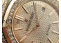 Royal Oak 41mm 15402 RG Full Paved Diamonds JF 1:1 Best Edition Diamonds Dial on Gray Leather Strap A3120