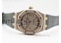 Royal Oak 37mm 15450 RG Diamond Case JF 11 Best Edition Diamond Dial on gray Leather Strap A3120