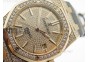 Royal Oak 37mm 15450 RG Diamond Case JF 11 Best Edition Diamond Dial on gray Leather Strap A3120