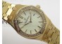 Lady Royal Oak 33mm 15000 RG JF 1:1 Best Edition White Textured Dial Diamond Bezel on RG Bracelet RONDA Quartz