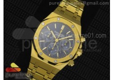 Royal Oak Chronograph YG Blue Dial on YG Bracelet A7750