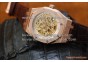 AUDEMARS PIGUET ROYAL OAK SKELETON 41MM ROSE GOLD/WHITE LEATHER