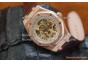 AUDEMARS PIGUET ROYAL OAK SKELETON 41MM ROSE GOLD/WHITE LEATHER