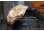 AUDEMARS PIGUET ROYAL OAK SKELETON 41MM ROSE GOLD/WHITE LEATHER