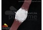 Lady Royal Oak 33mm Full Paved Diamonds Brown Textured Dial on Brown Rubber Strap Jap Quartz